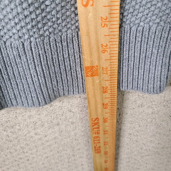 Old Navy Sweater Womens Small Grey Tunic Length Cotton Knit Crew Neck Casual - Picture 7 of 8